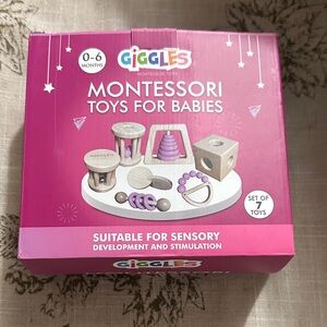 Montessori Toys for Babies - Purple and White Set
